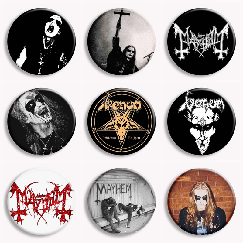 Vintage Collectible Jewelry - Rock Mayhem группа мягкая пуговица булавка