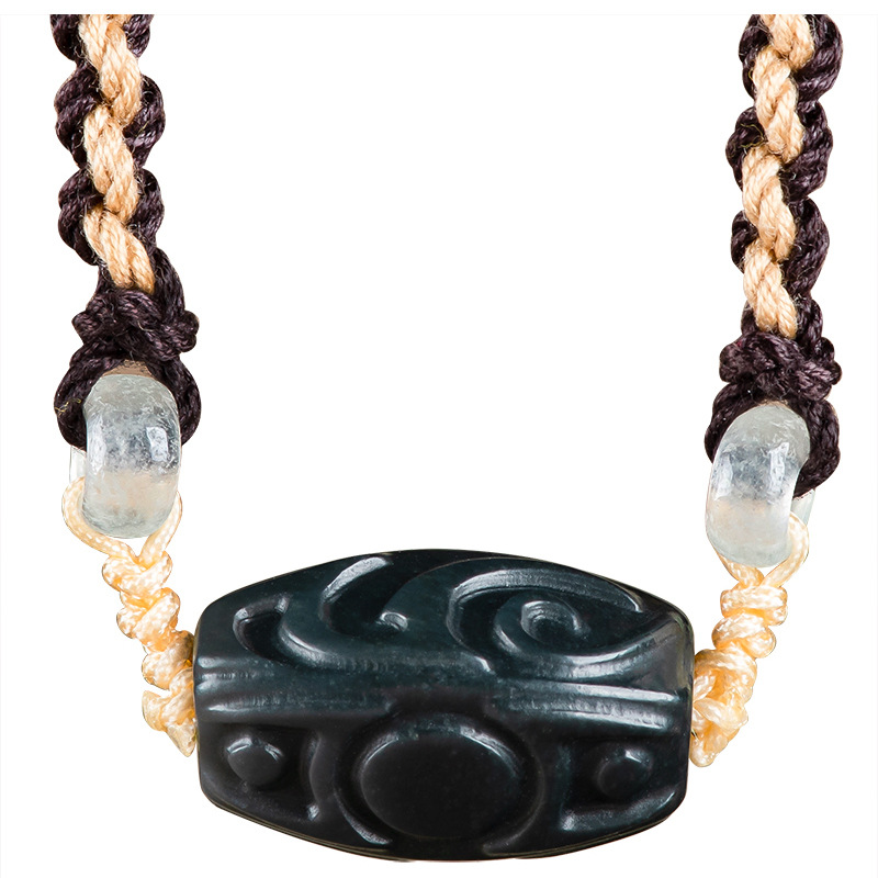 Vintage Necklace - Подвеска-бусина из нефрита Хэтянь, винтажный модный