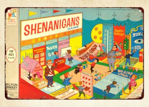 Vintage Collectible Board Games - Металлическая жестяная табличка с надписью «Shenanigans
