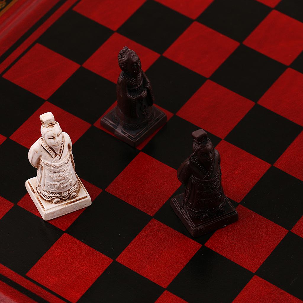 Vintage Collectible Board Games - Винтажный китайский терракотовый шахматный набор: роскошная