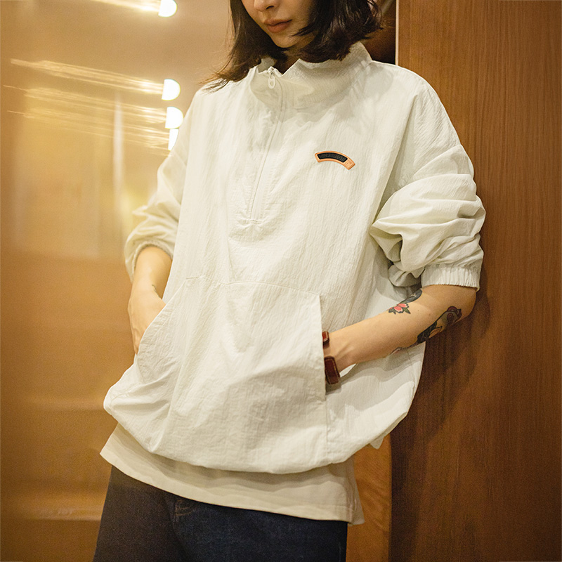 Vintage Zip Hoodie - Maden женский винтажный пуловер с воротником-стойкой