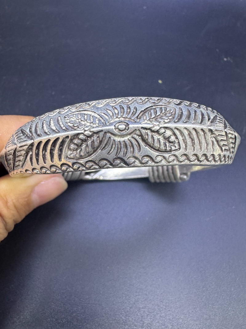 Vintage Collectible Jewelry - Винтажный коллекционный медный браслет, антикварный гравированный