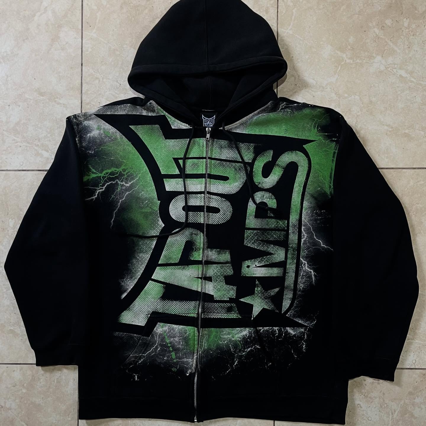 Vintage Zip Hoodie - Винтажная зеленая толстовка на молнии с