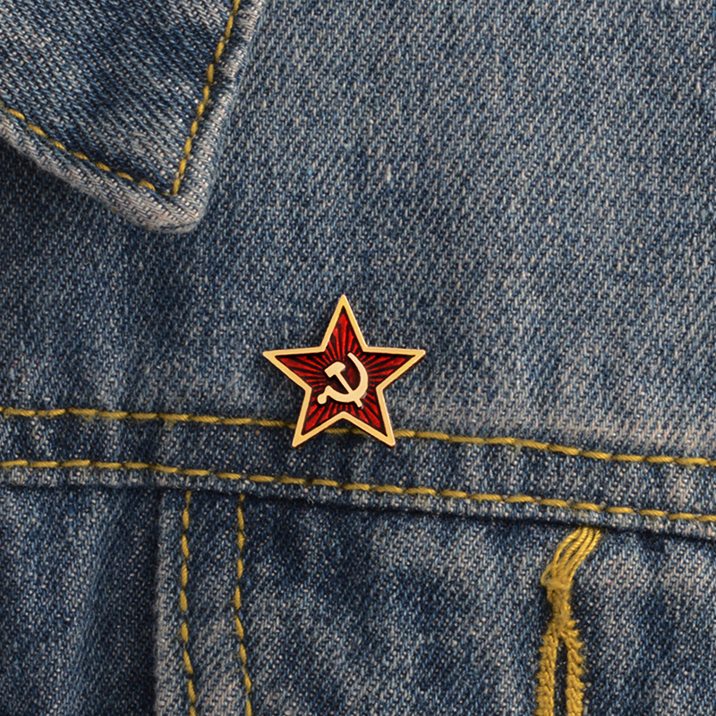 Collectible Vintage Brooches - СССР значок с красной звездой, булавки