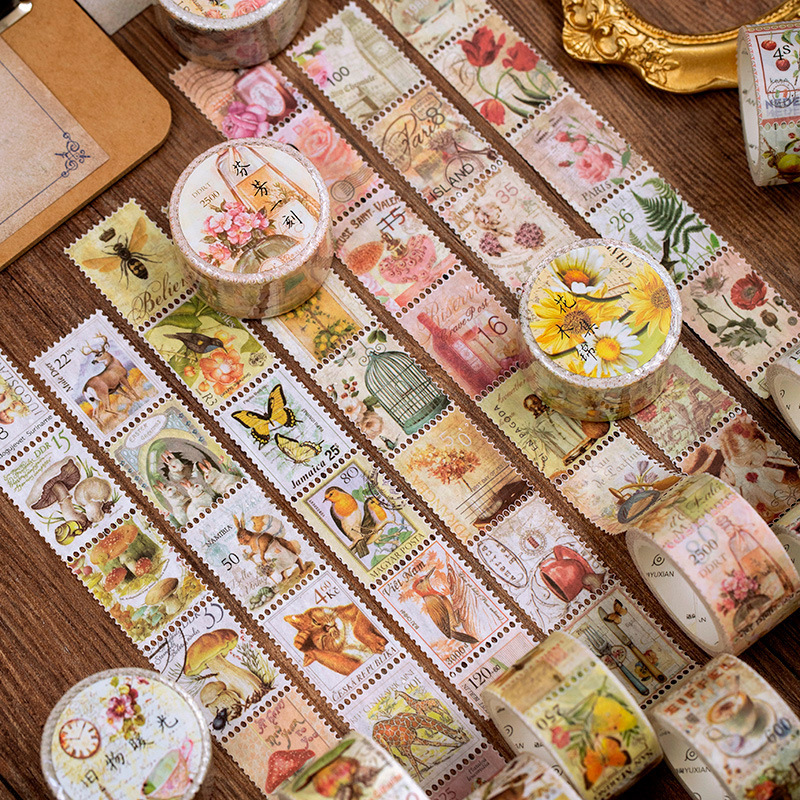 Vintage Collectible Stamps - 1 шт./партия, декоративные клейкие ленты для