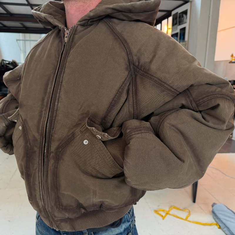 Мужская утепленная куртка-бомб – обзор и цена Vintage Zip Hoodie