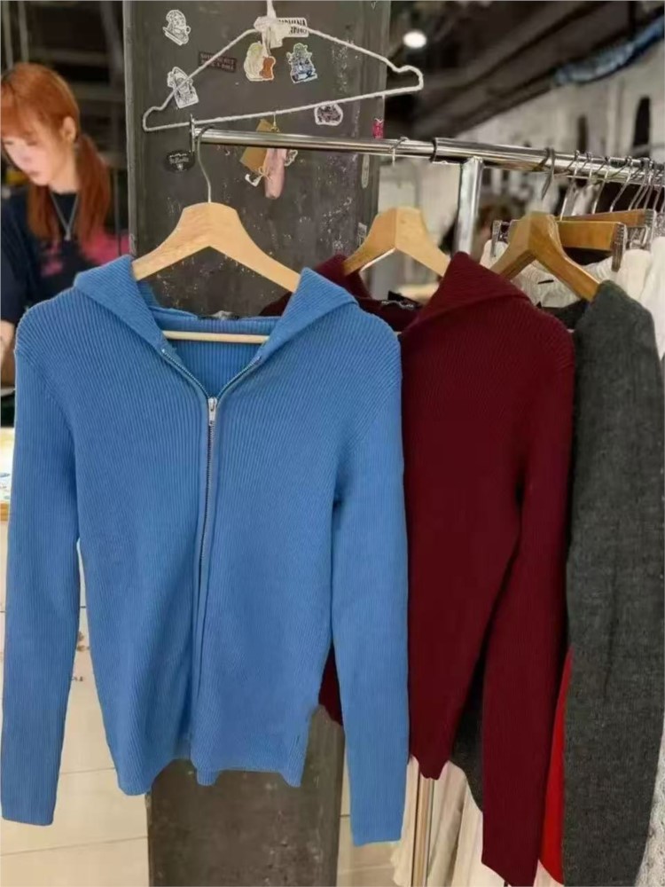 Синие вязаные худи-кардиганы д – обзор и цена Vintage Zip Hoodie