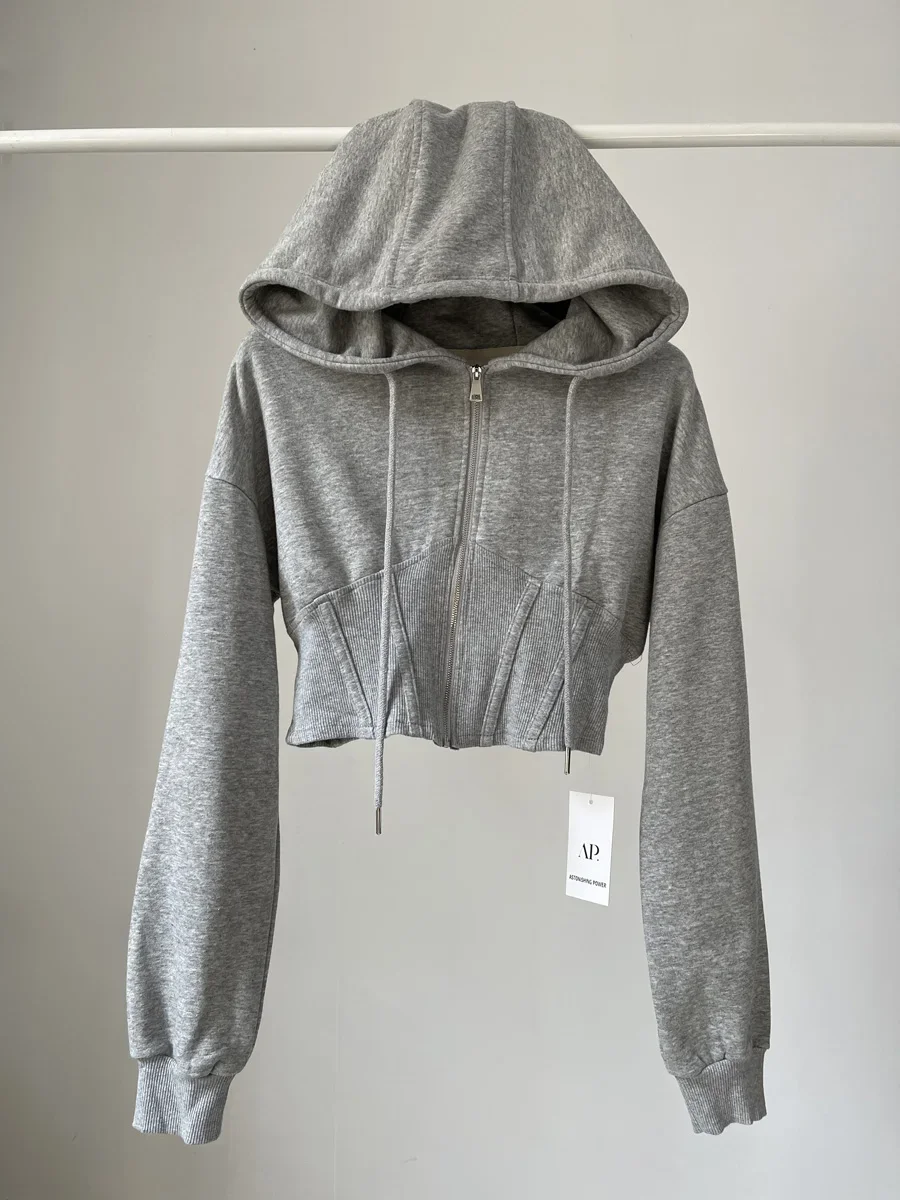 Укороченные топы, модные толст – обзор и цена Vintage Zip Hoodie